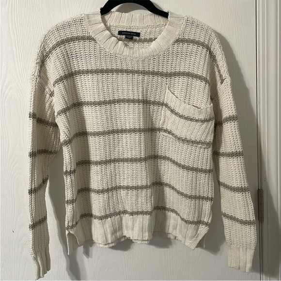 American Eagle Outfitters Sweaters - 💰American Eagle NWOT Semi Cropped Knit Striped Sweater Oversized XS fits upto XL